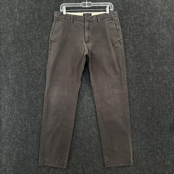 Banana Republic Emerson Chino Pants Mens 32x32 Sharp Gray Straight Classic - Picture 1 of 13